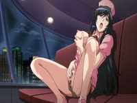 Naughty anime nurse masturbating
